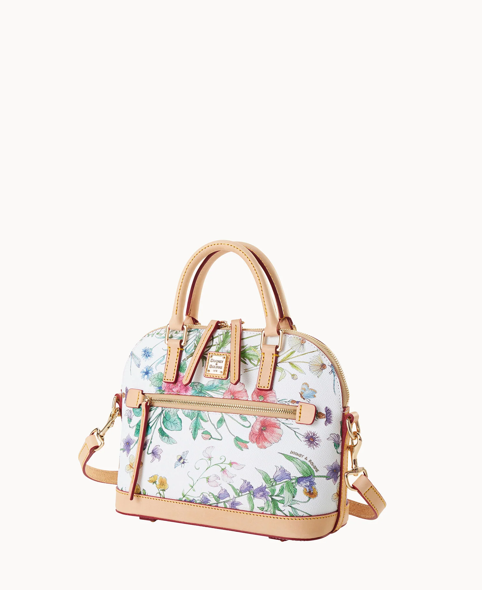 Botanical Small Domed Zip Satchel