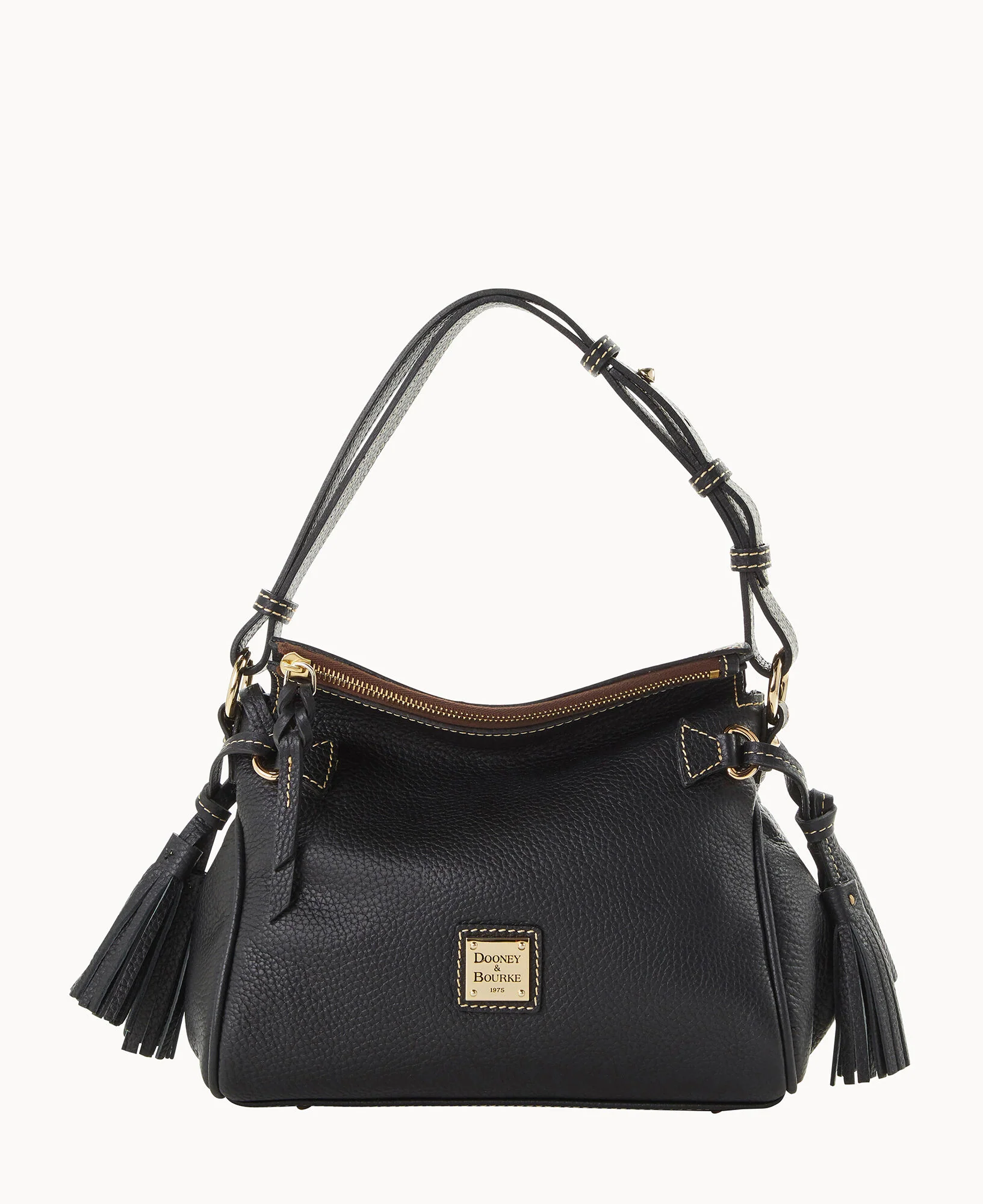 Pebble Grain Tassel Shoulder Bag