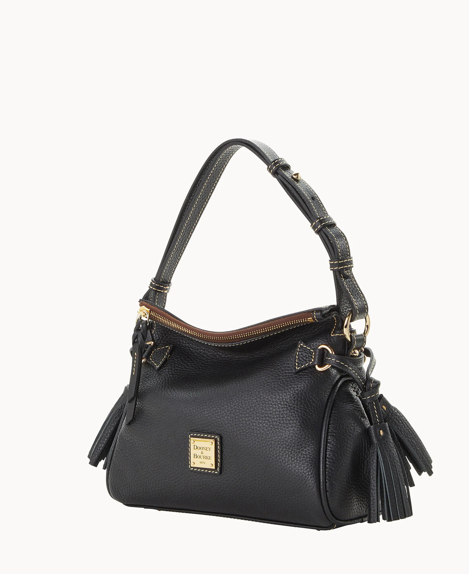 Pebble Grain Tassel Shoulder Bag