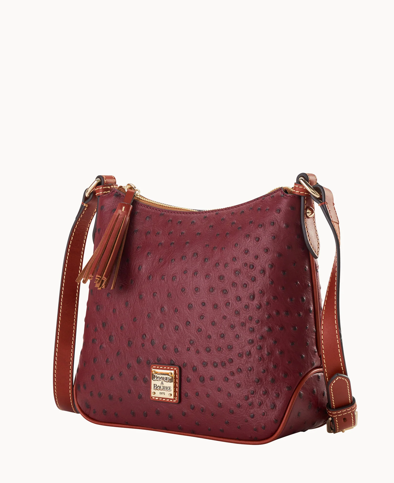 Ostrich Crossbody Hobo