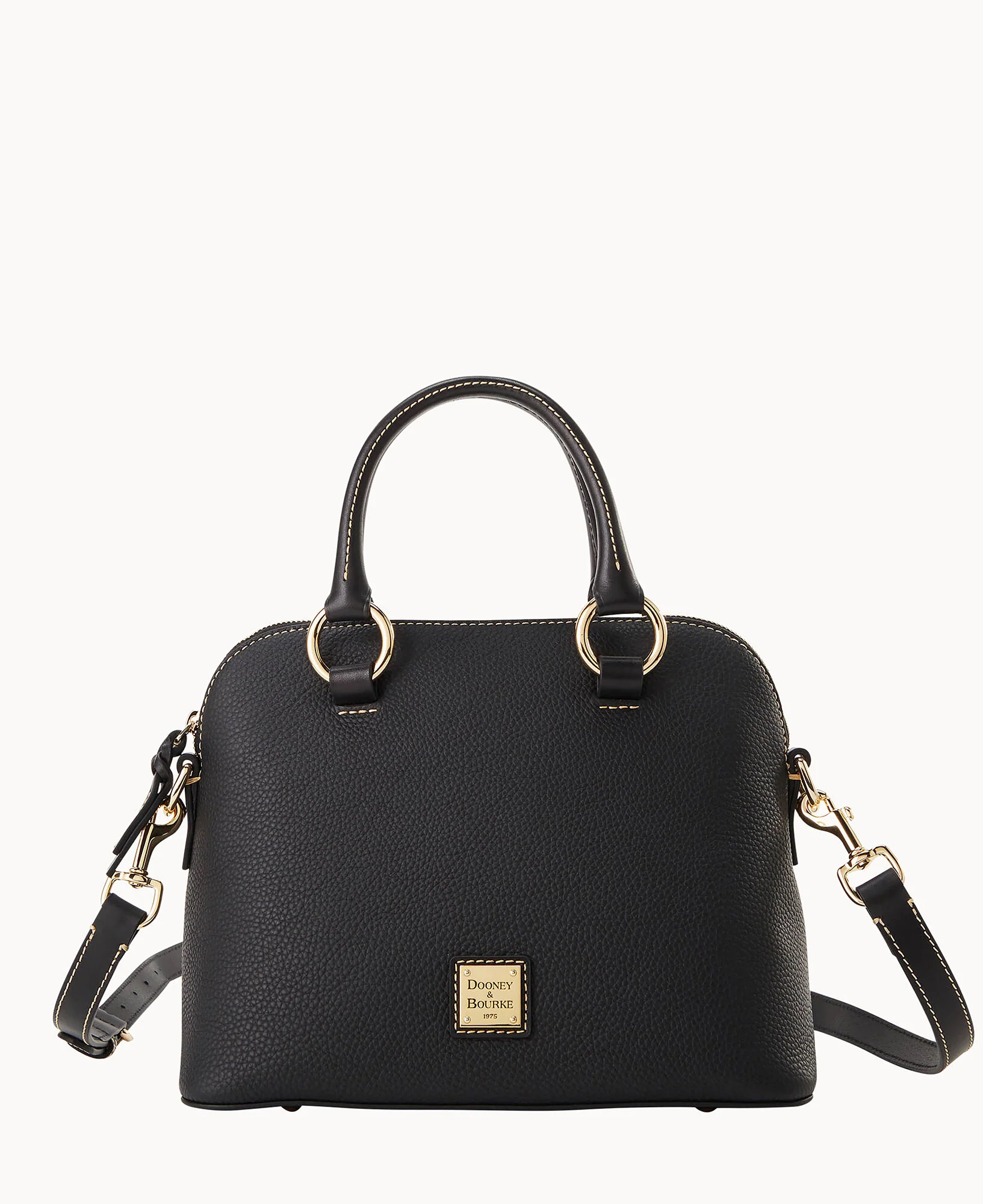 Pebble Grain Domed Satchel