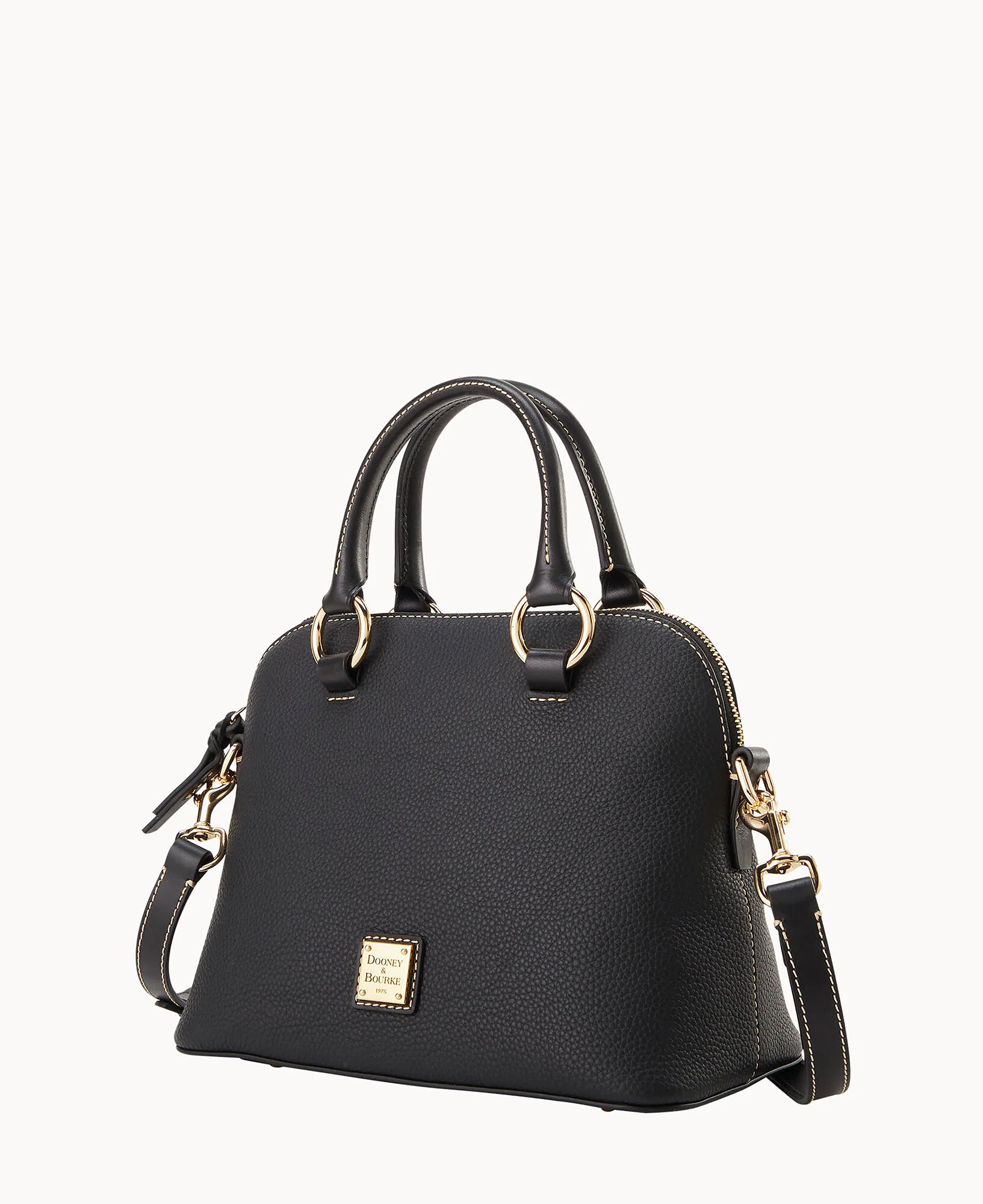 Pebble Grain Domed Satchel