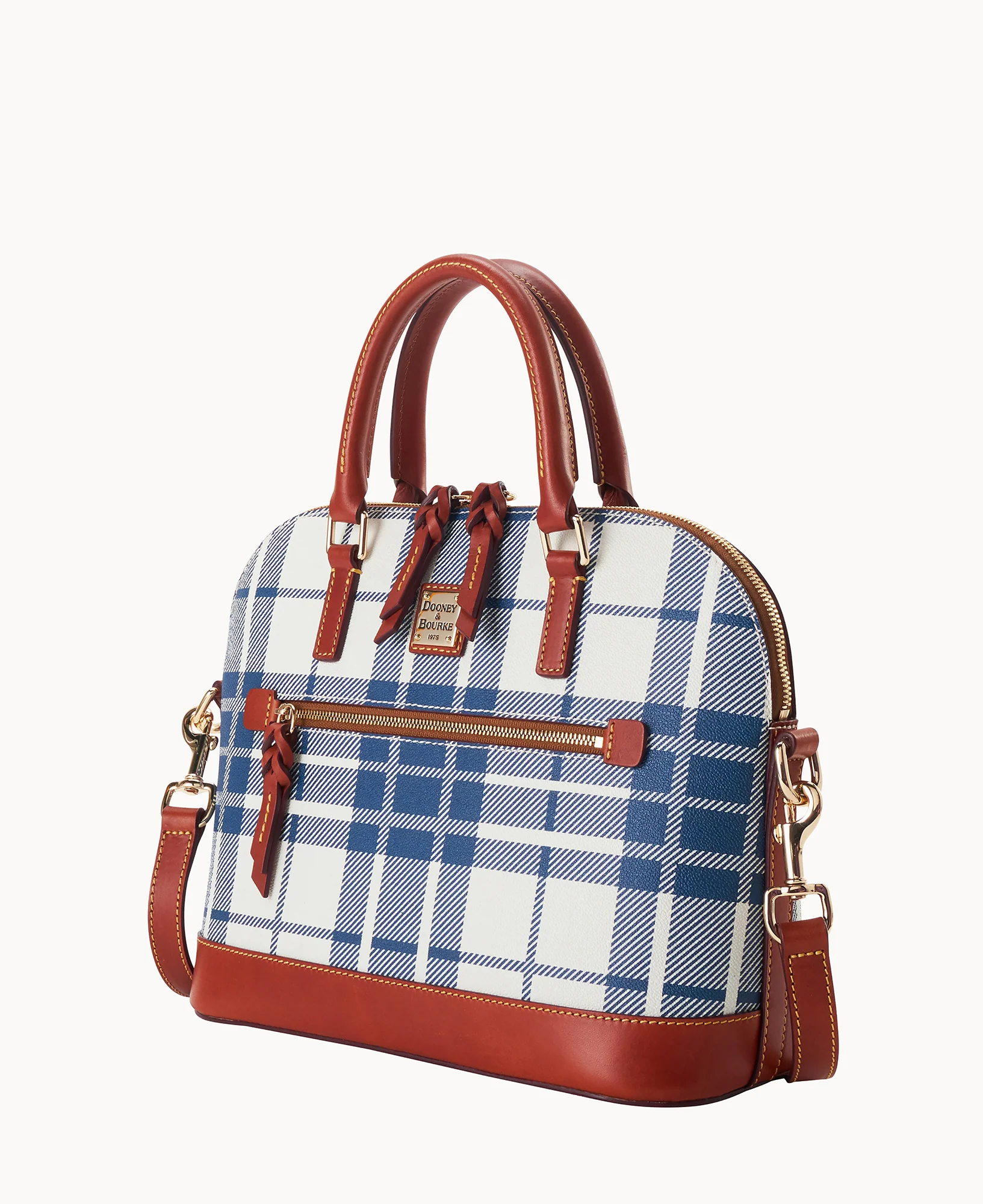 Oxford Domed Zip Satchel