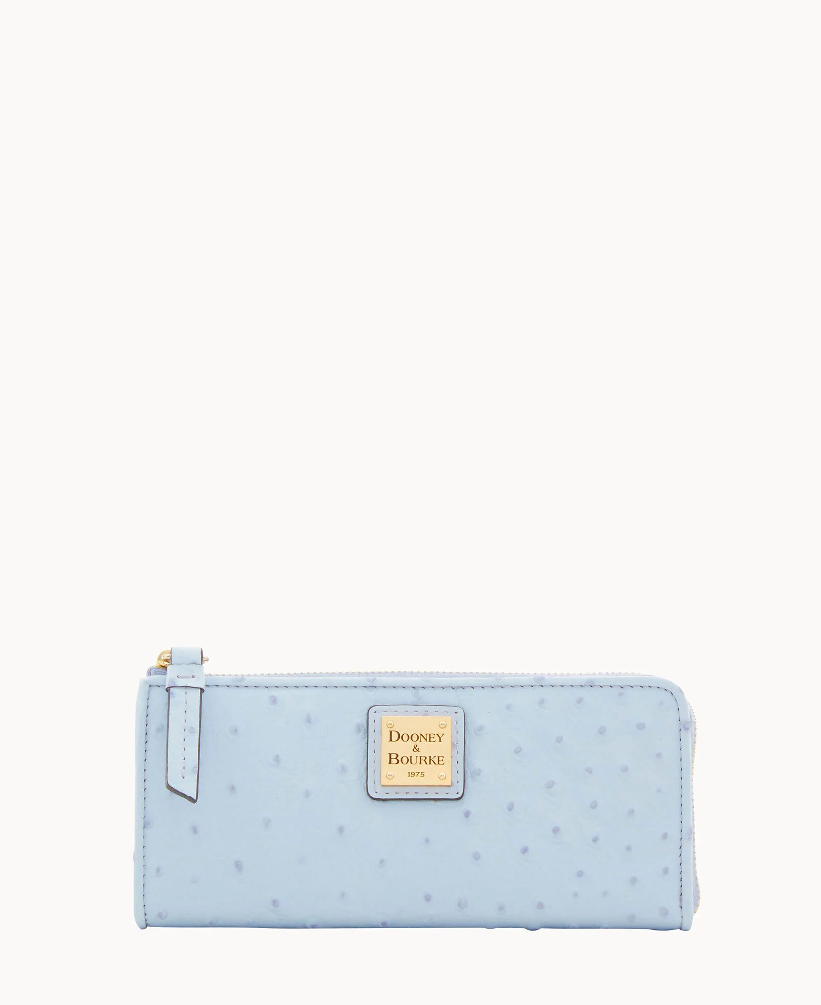 Ostrich Zip Clutch