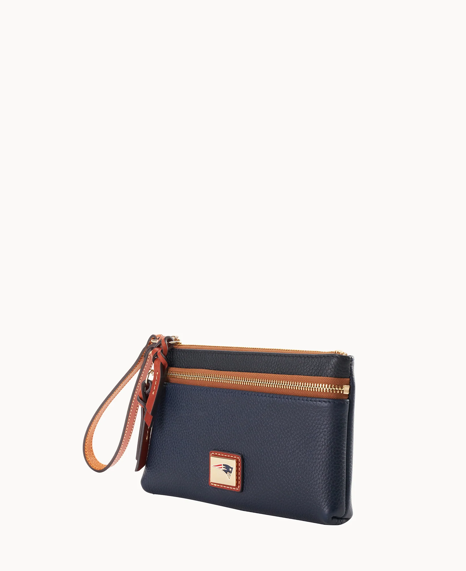NFL Patriots Double Zip Wristlet